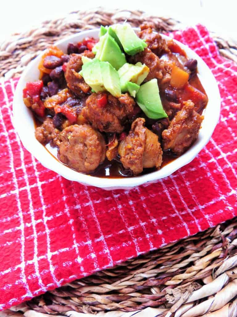 Spicy Sausage Black Bean Chili - The Toasted Pine Nut
