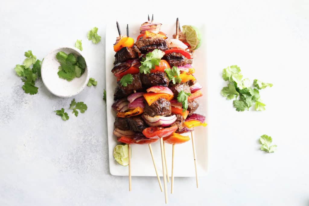 Grilled Pepper + Steak Kabobs Grilled Pepper + Steak Kabobs