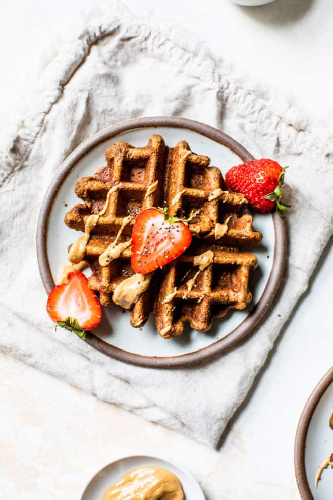 Hearty Coffee Bean Waffles with almond flour! - The Toasted Pine Nut