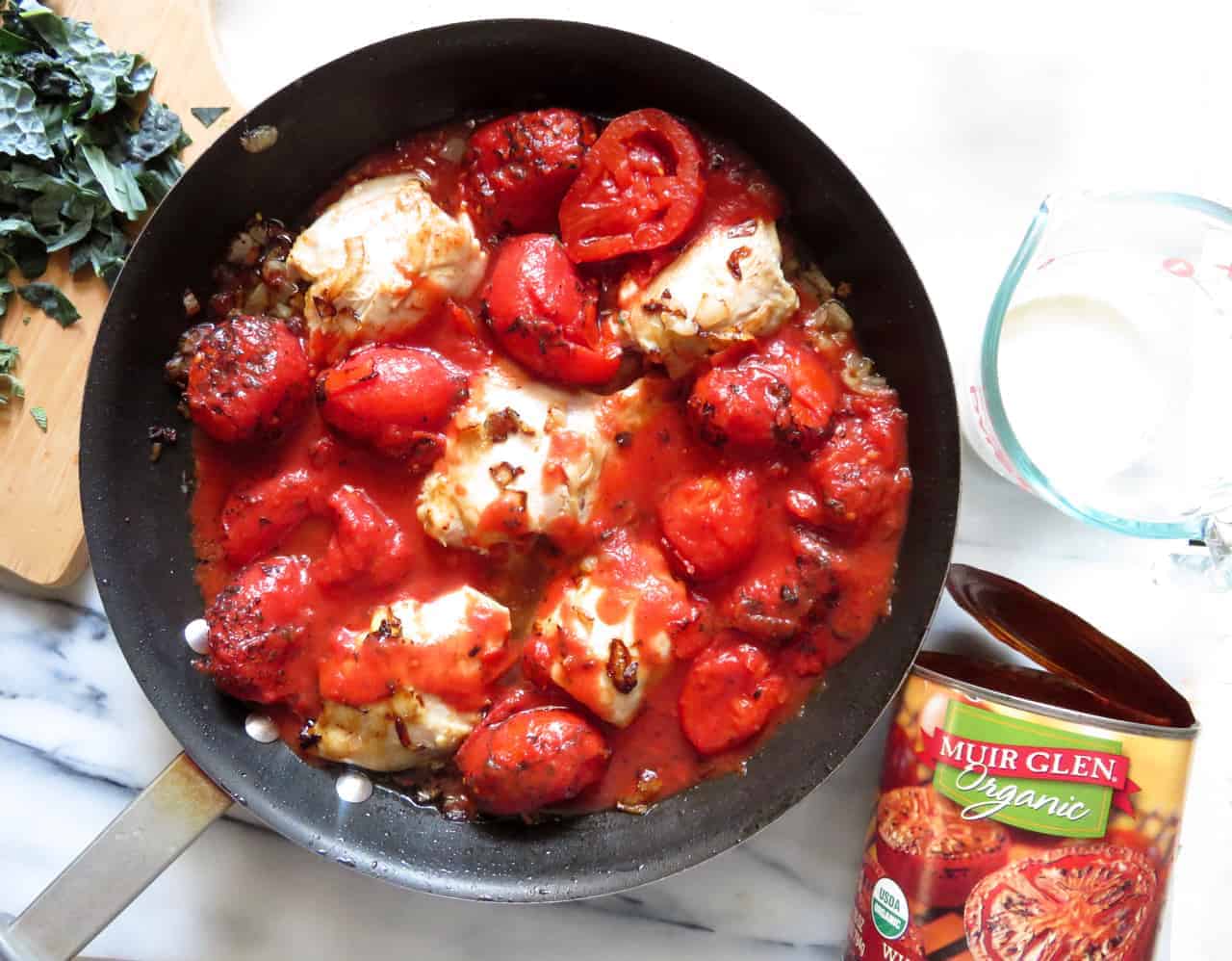 One Skillet Fire Roasted Tomato Chicken