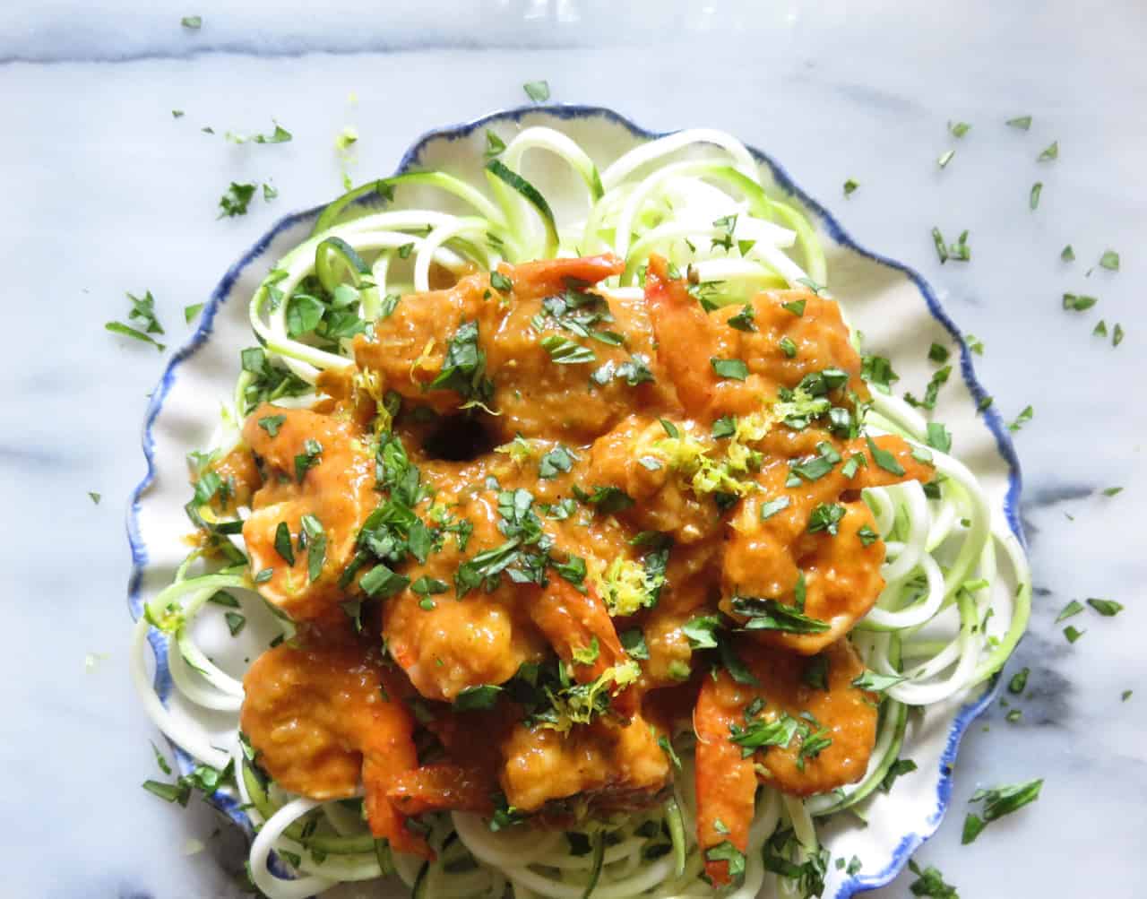 Spicy Shrimp with Zoodles