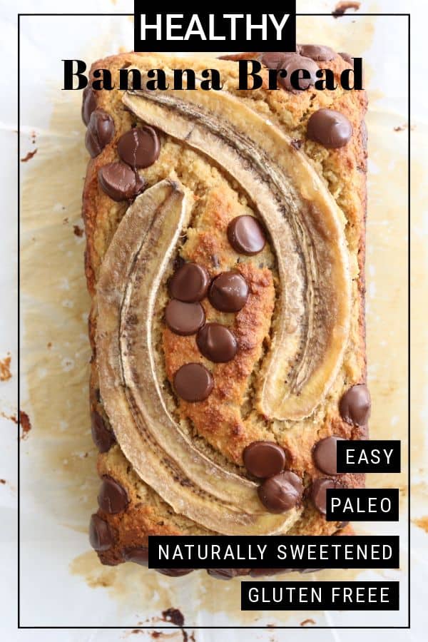 The best low carb + gluten free banana bread! Who doesn't love a slice of this traditional treat drizzled with some extra nut butter?! thetoastedpinenut.com #thetoastedpinenut #bananabread #healthybananabread #glutenfreebananabread #glutenfreebread #paleobananabread