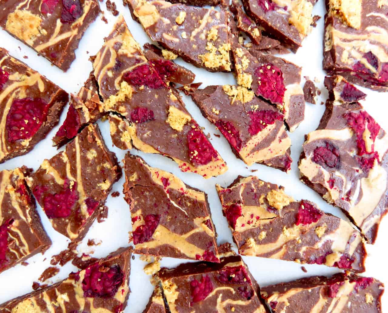 Chocolate Almond Butter Bark with Crunchies