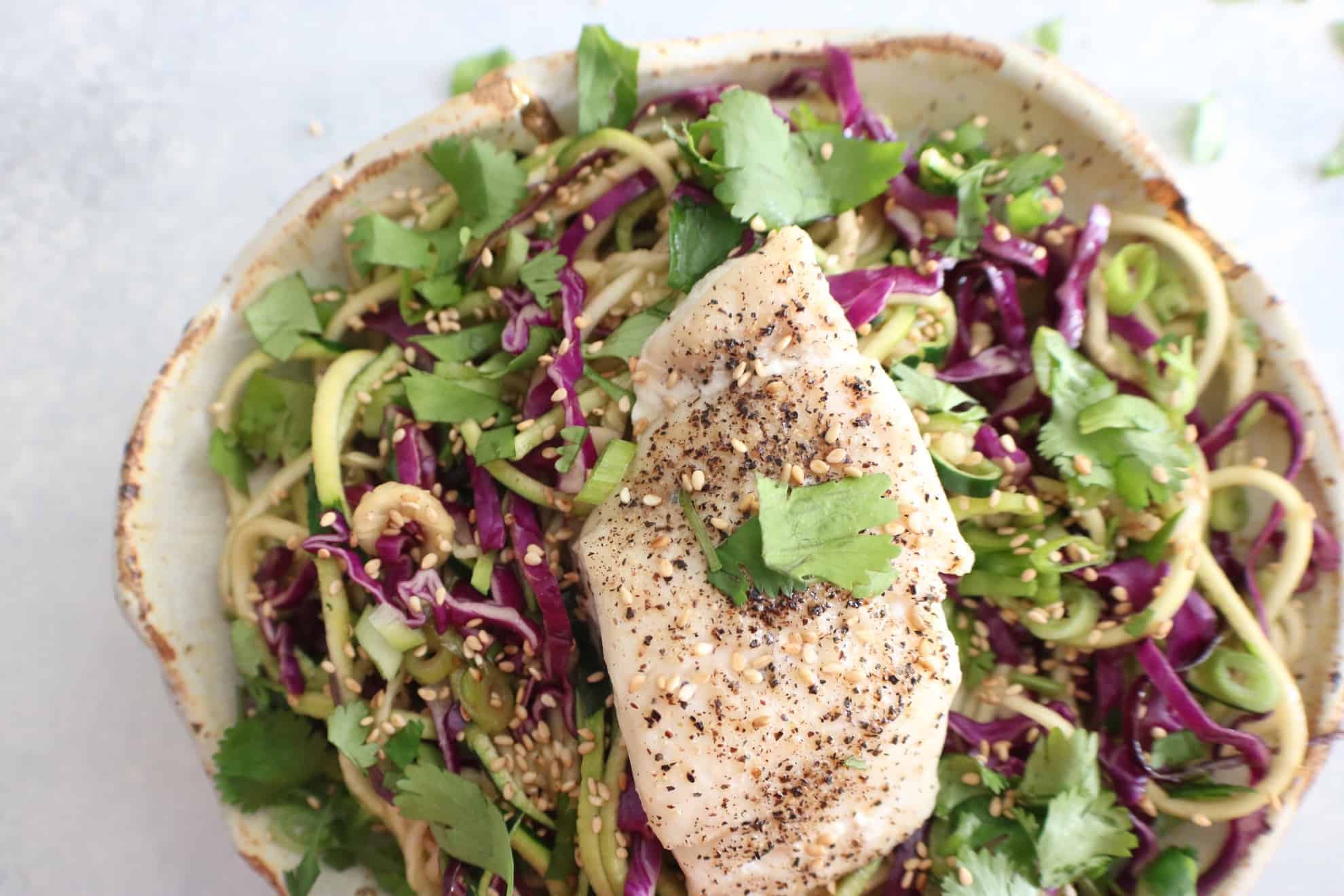 Haddock with Sesame Zoodles