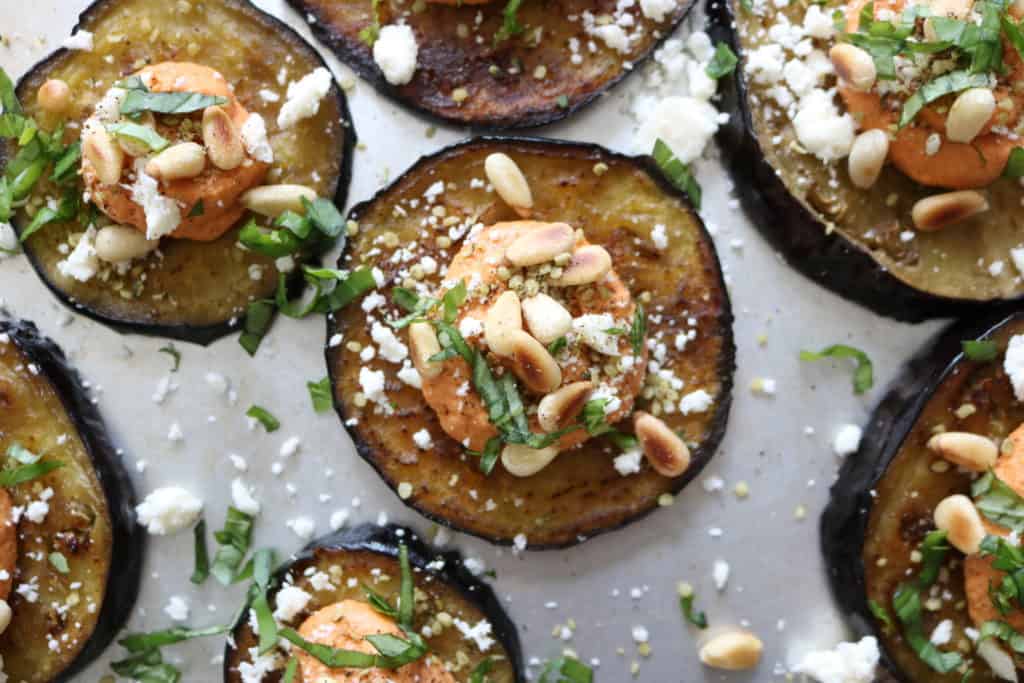 Mediterranean Eggplant Tostadas Mediterranean Eggplant Tostadas