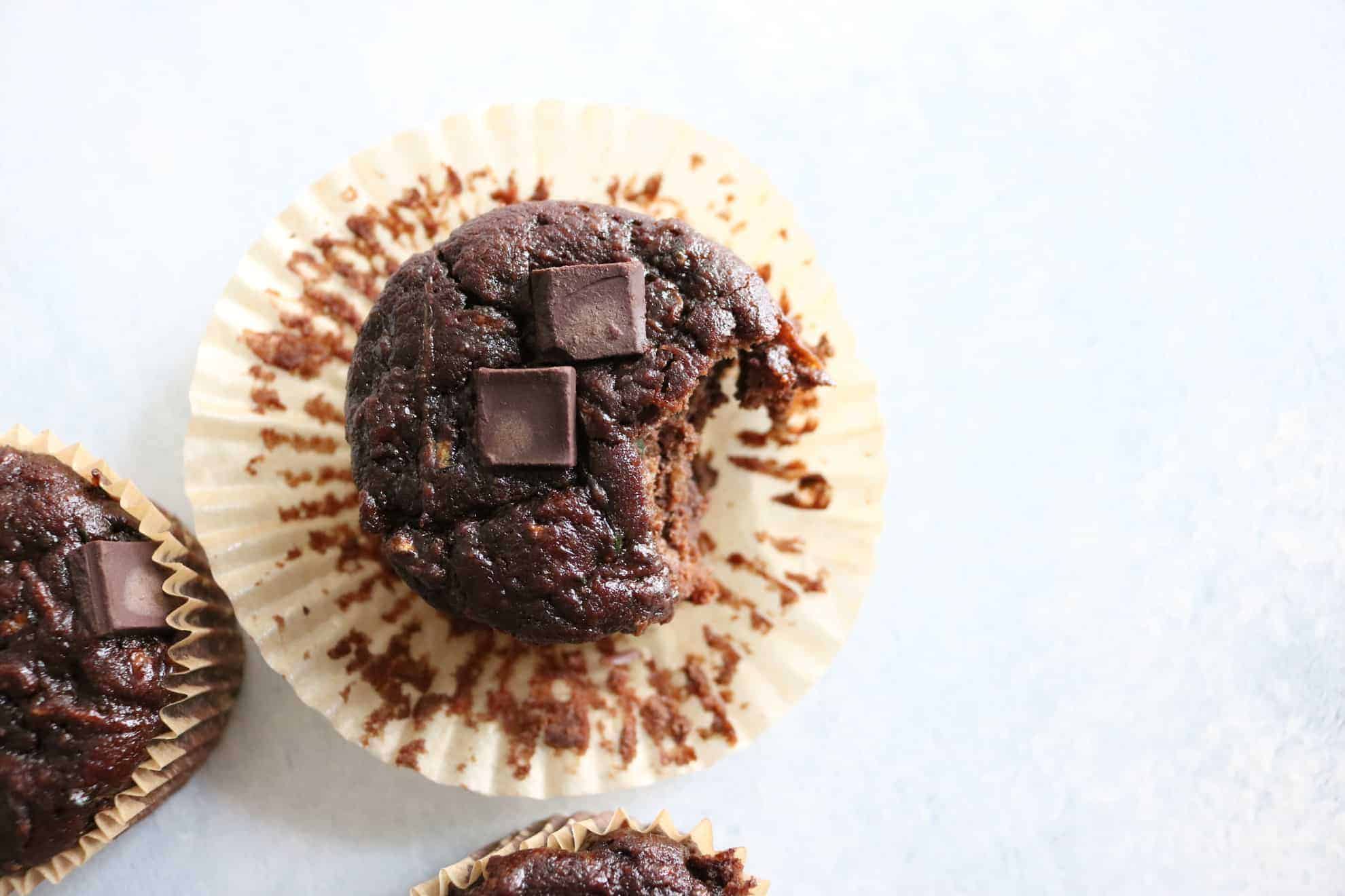 Double Chocolate Zucchini Muffins Double Chocolate Zucchini Muffins