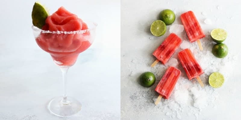 Frozen Strawberry Margarita - Two Ways