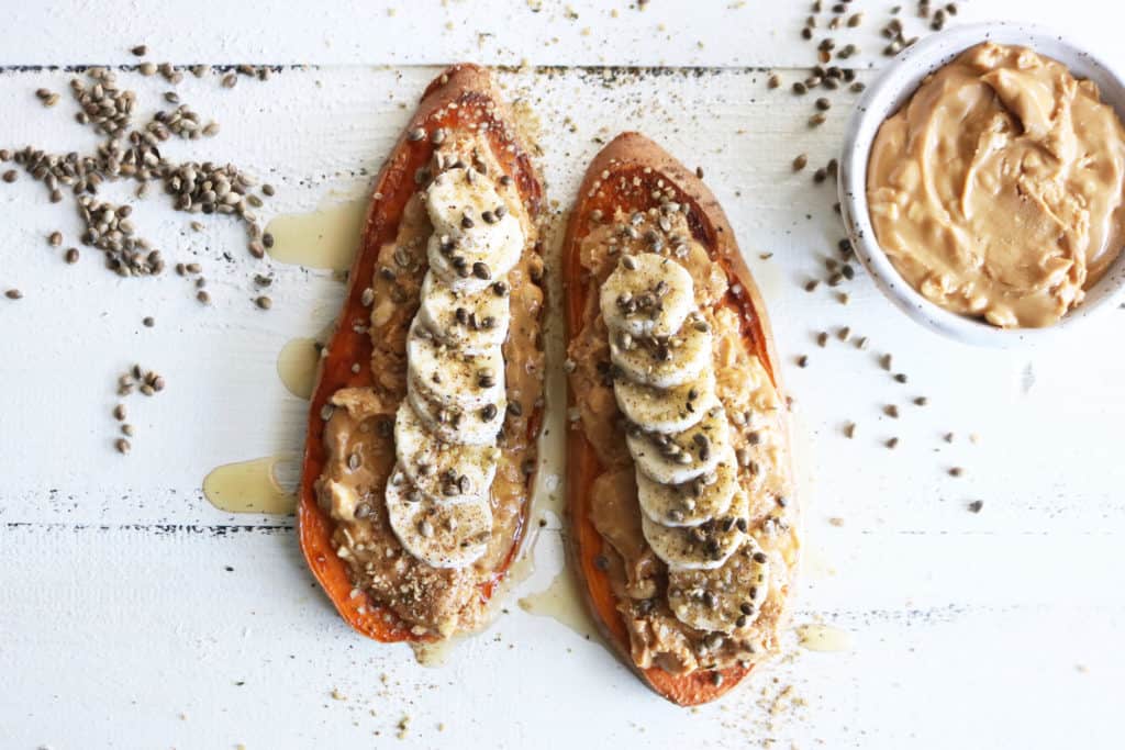 Loaded Almond Butter + Banana Sweet Potato Toast Loaded Almond Butter + Banana Sweet Potato Toast