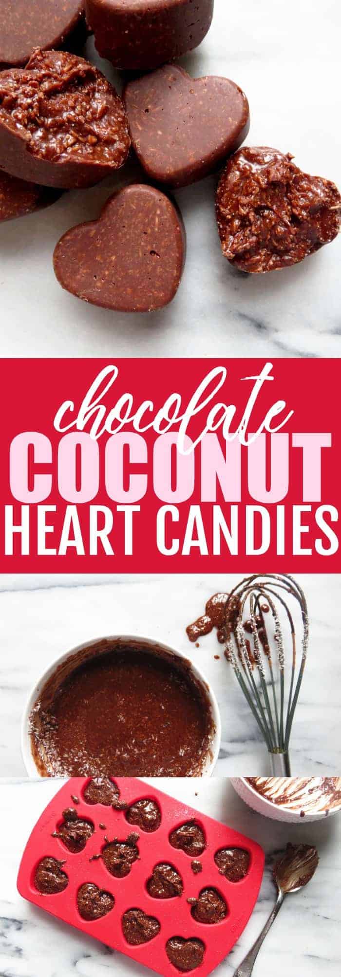 Chocolate Coconut Heart Candies - The Toasted Pine Nut