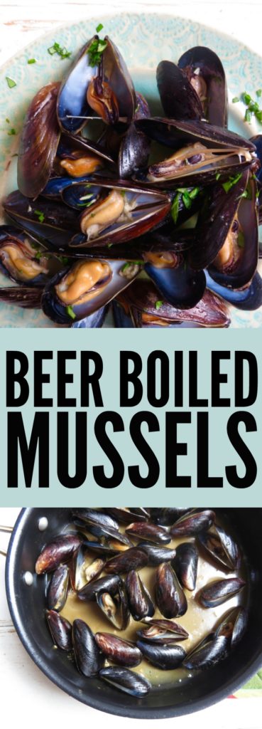 These Beer Boiled Mussels are so flavorful and fun! Infuse the shellfish with your favorite beer for a light and summery recipe! thetoastedpinenut.com