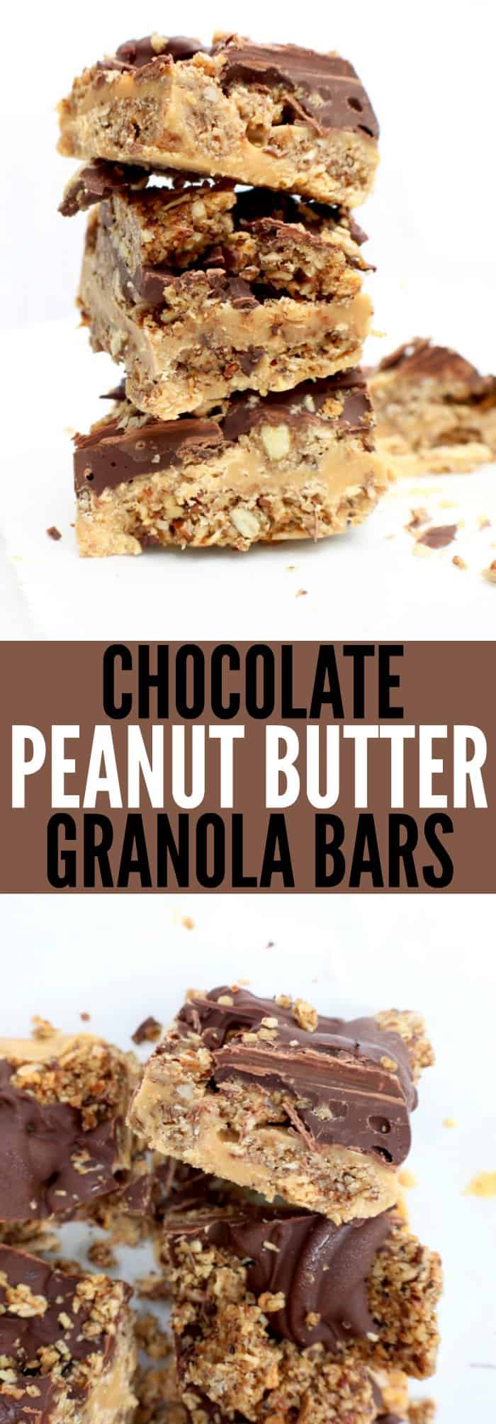 Chocolate Peanut Butter Granola Bars - The Toasted Pine Nut