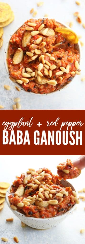 You'll LOVE this Eggplant Red Pepper Baba Ganoush! It's the perfect balance between sweet and savory and packed with veggies! So easy and delicious! thetoastedpinenut.com