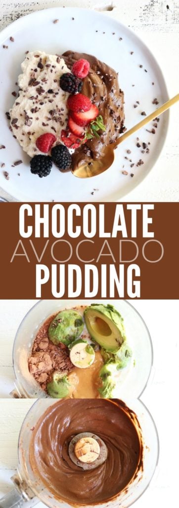 Delicious chocolate pudding made from avocados!! I love the dark chocolate pudding with the homemade whip cream. It's such a fun and decadent dessert!! thetoastedpinenut.com #lowcarb #glutenfree #chocolate #dessert 