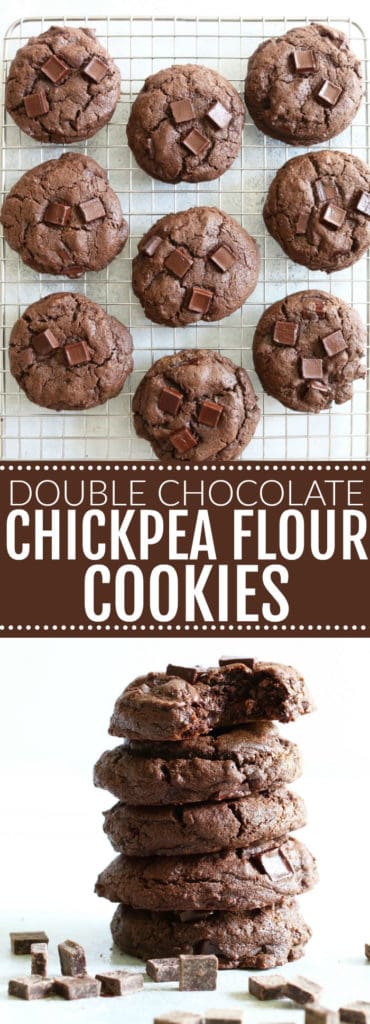 I can't wait for you to try these non dairy, gluten free and soy free Double Chocolate Chickpea Flour Cookies! They're super allergy friendly & delicious!! thetoastedpinenut.com #glutenfree #nondairy #paleo #allergyfriendly