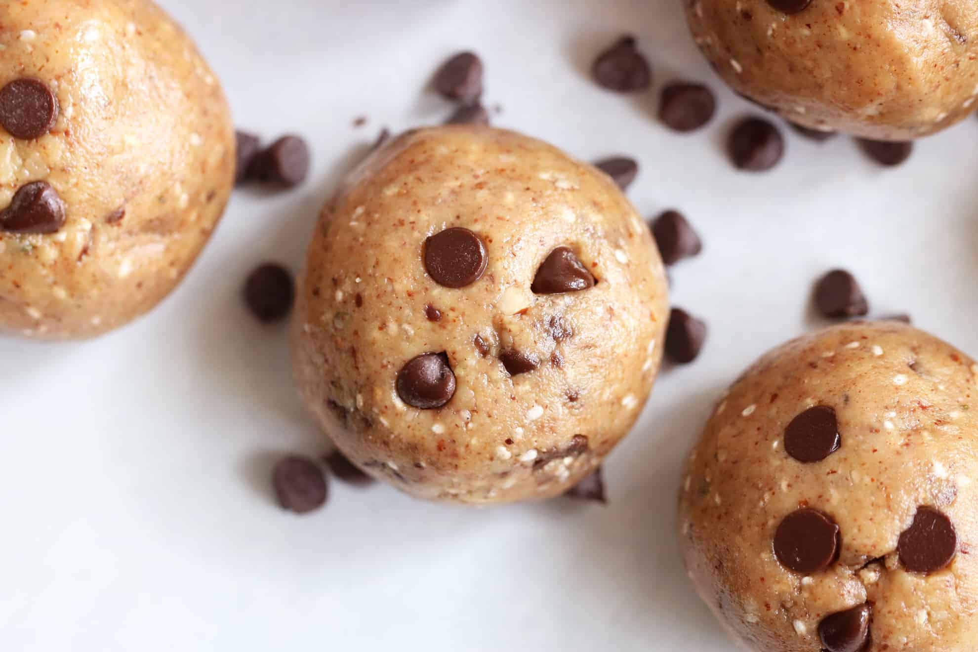 Chocolate Chip Almond Butter Energy Balls
