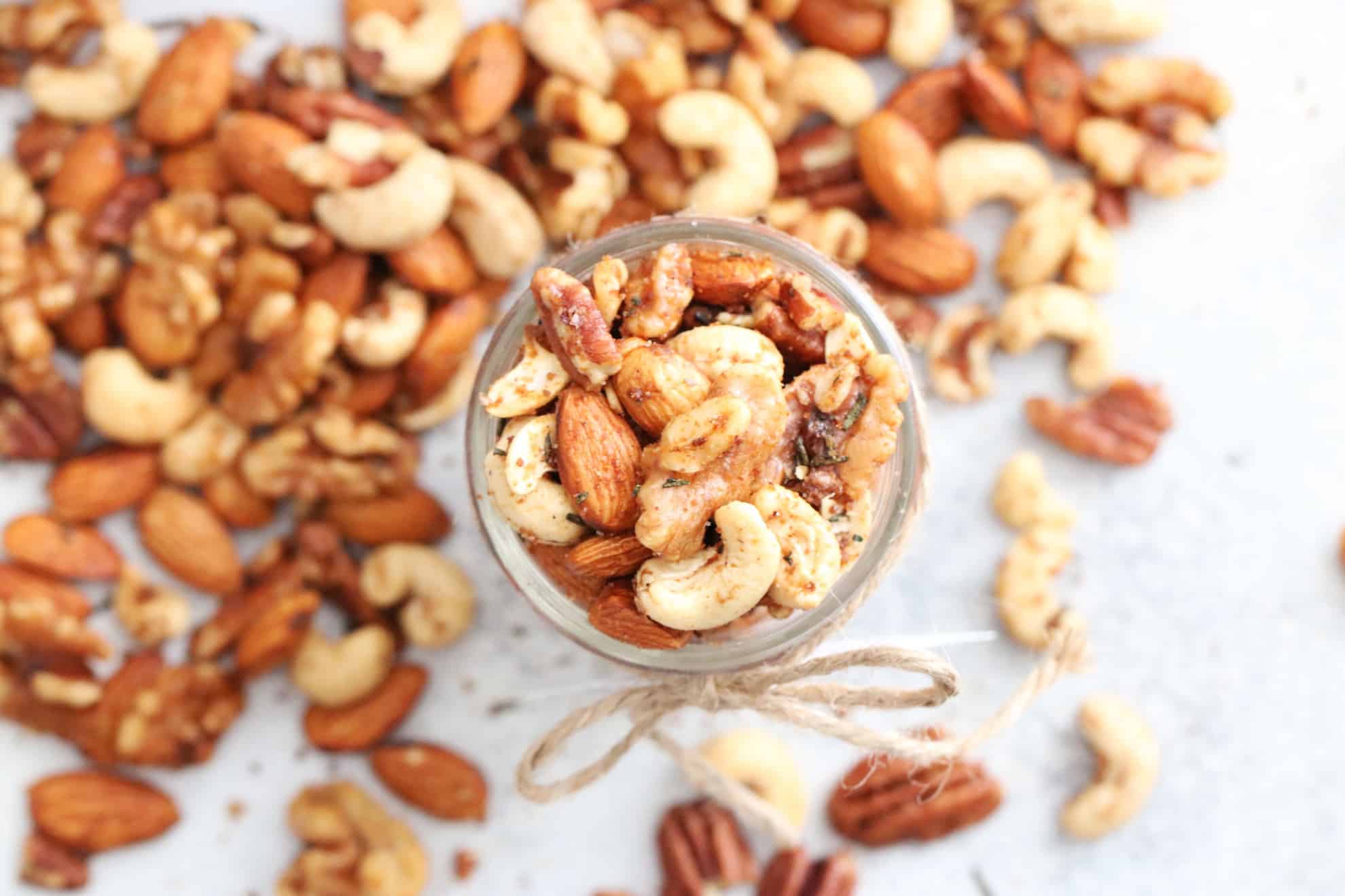 Sweet + Spicy Roasted Nuts