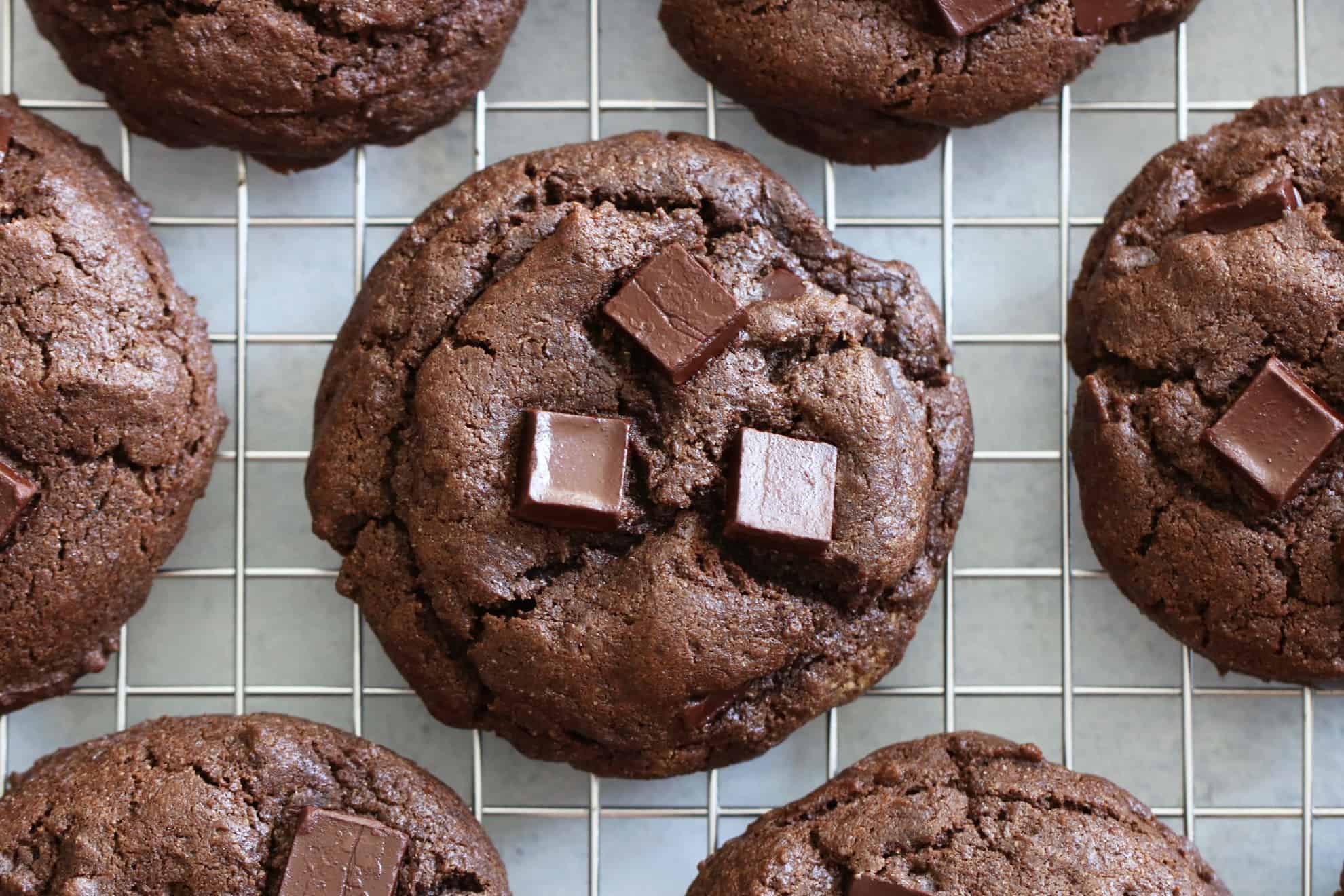 Double Chocolate Chickpea Flour Cookies