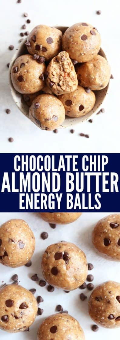 Chocolate Chip Almond Butter Energy Balls - The Toasted Pine Nut