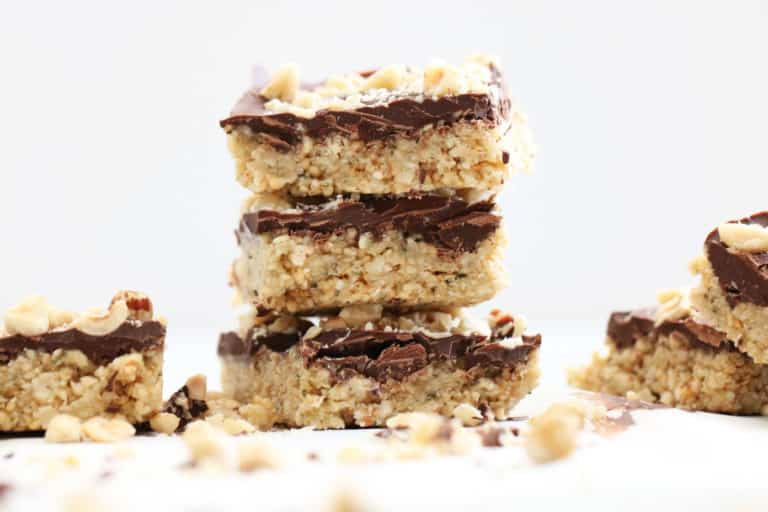 No Bake Hazelnut Crunch Bars - The Toasted Pine Nut