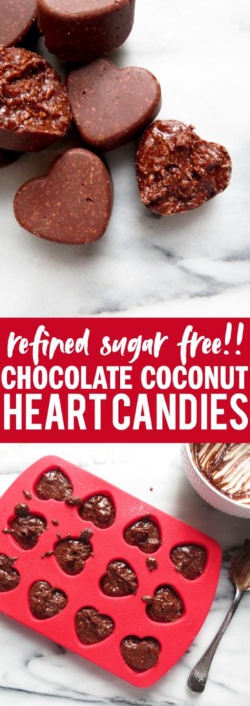 Chocolate Coconut Heart Candies - The Toasted Pine Nut