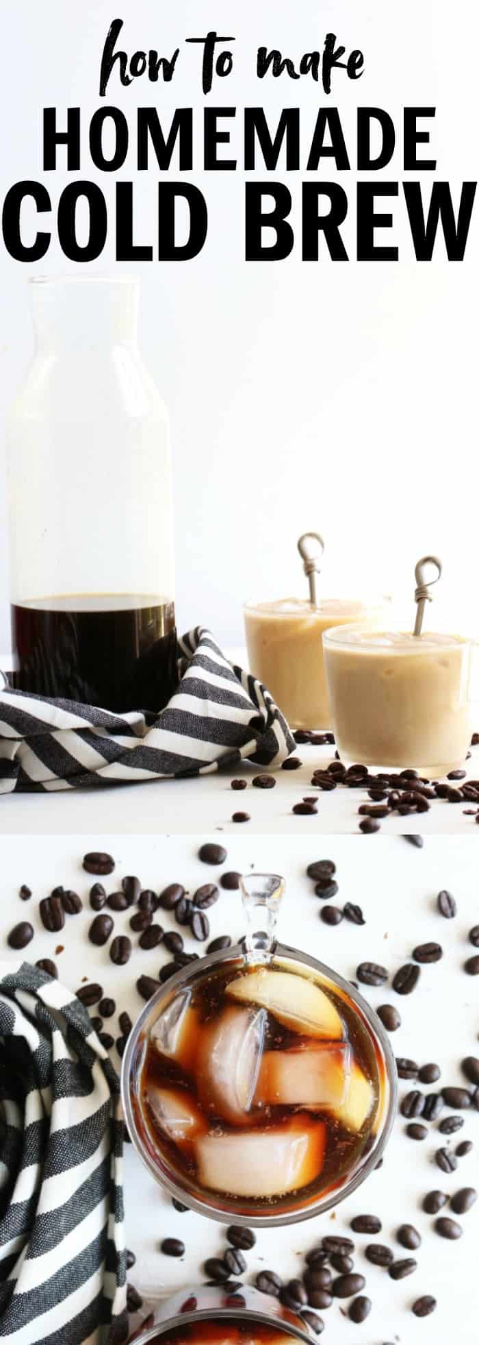 I'm so excited to share how to make homemade cold brew coffee with you guys!! Let's face it, my coffee shape habit adds up! I love having a pitcher of homemade cold brew in my fridge for that afternoon indulgence! thetoastedpinenut.com #thetoastedpinenut #howto #diy #homemade #coldbrew #coffee