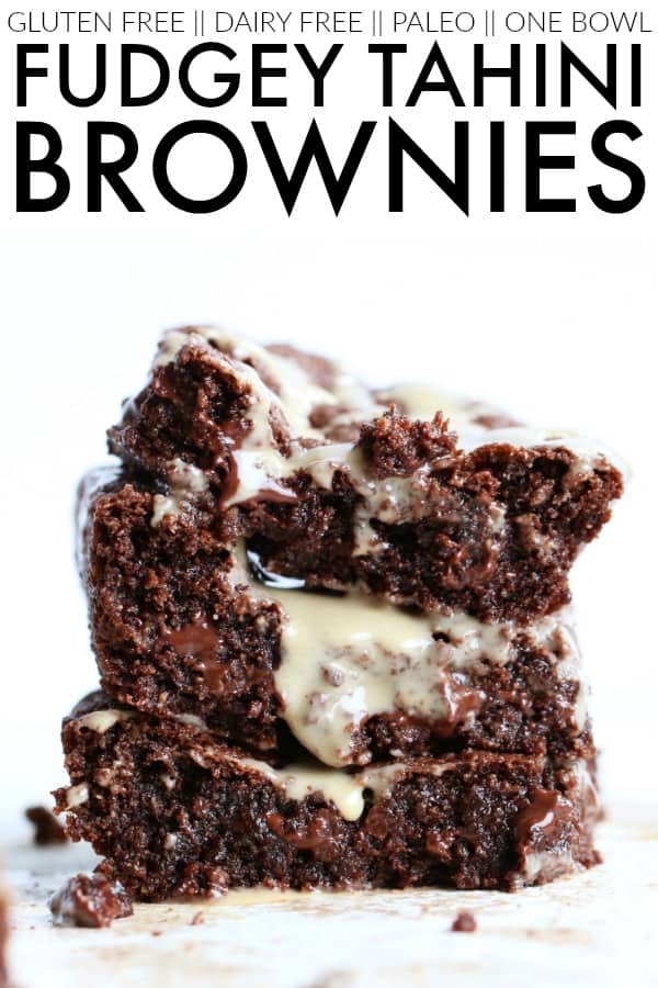 Gluten Free Tahini Brownies The Toasted Pine Nut