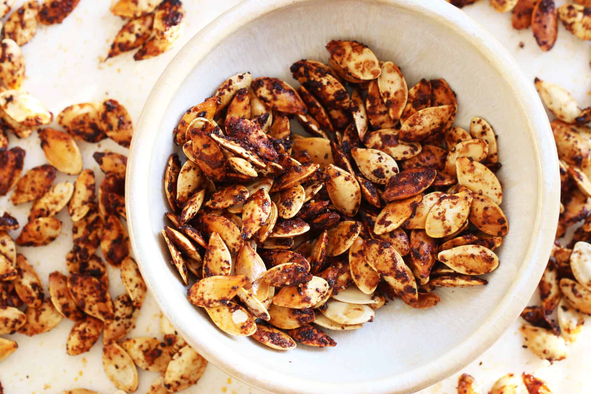 Sweet Spicy Roasted Pumpkin Seeds The Toasted Pine Nut