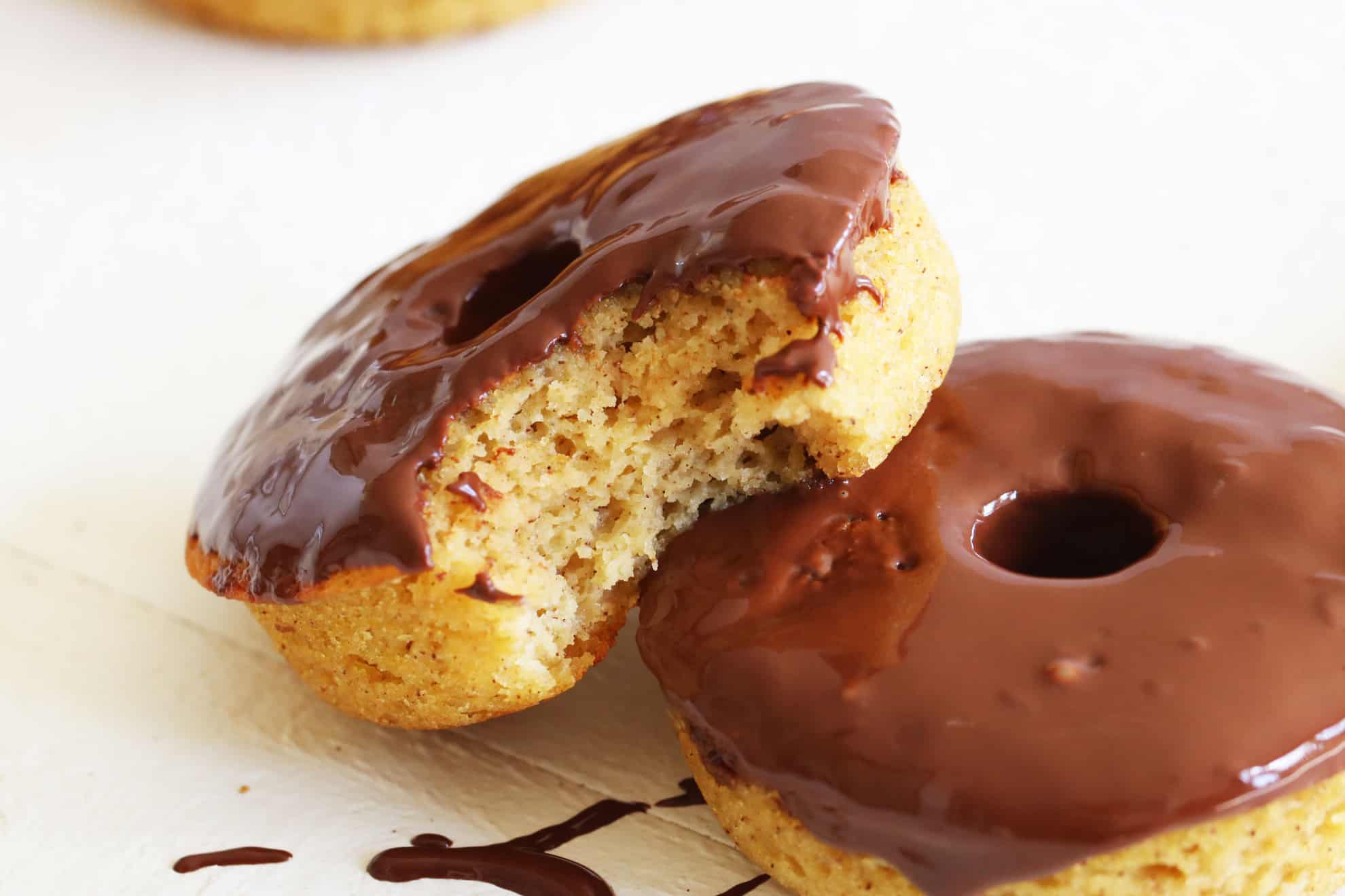 Chocolate Covered Pumpkin Donuts