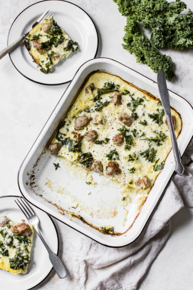 Spaghetti Squash Sausage Bake - The Toasted Pine Nut