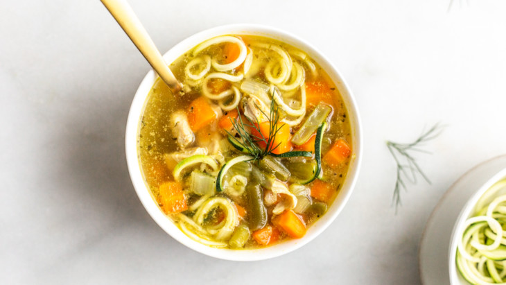 Quick & Easy Instant Pot Chicken Zoodle Soup - The Toasted Pine Nut