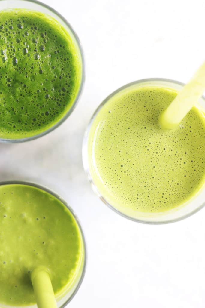 Three Green Smoothies - The Toasted Pine Nut