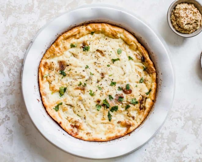 Caramelized Onion Bacon Gruyere Quiche - The Toasted Pine Nut