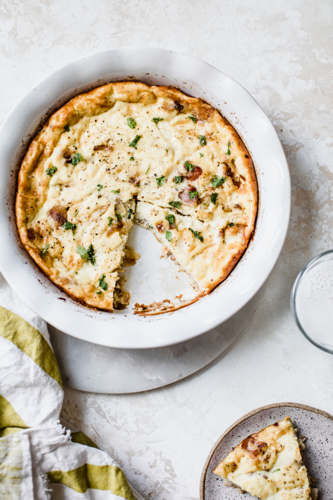 Caramelized Onion Bacon Gruyere Quiche - The Toasted Pine Nut