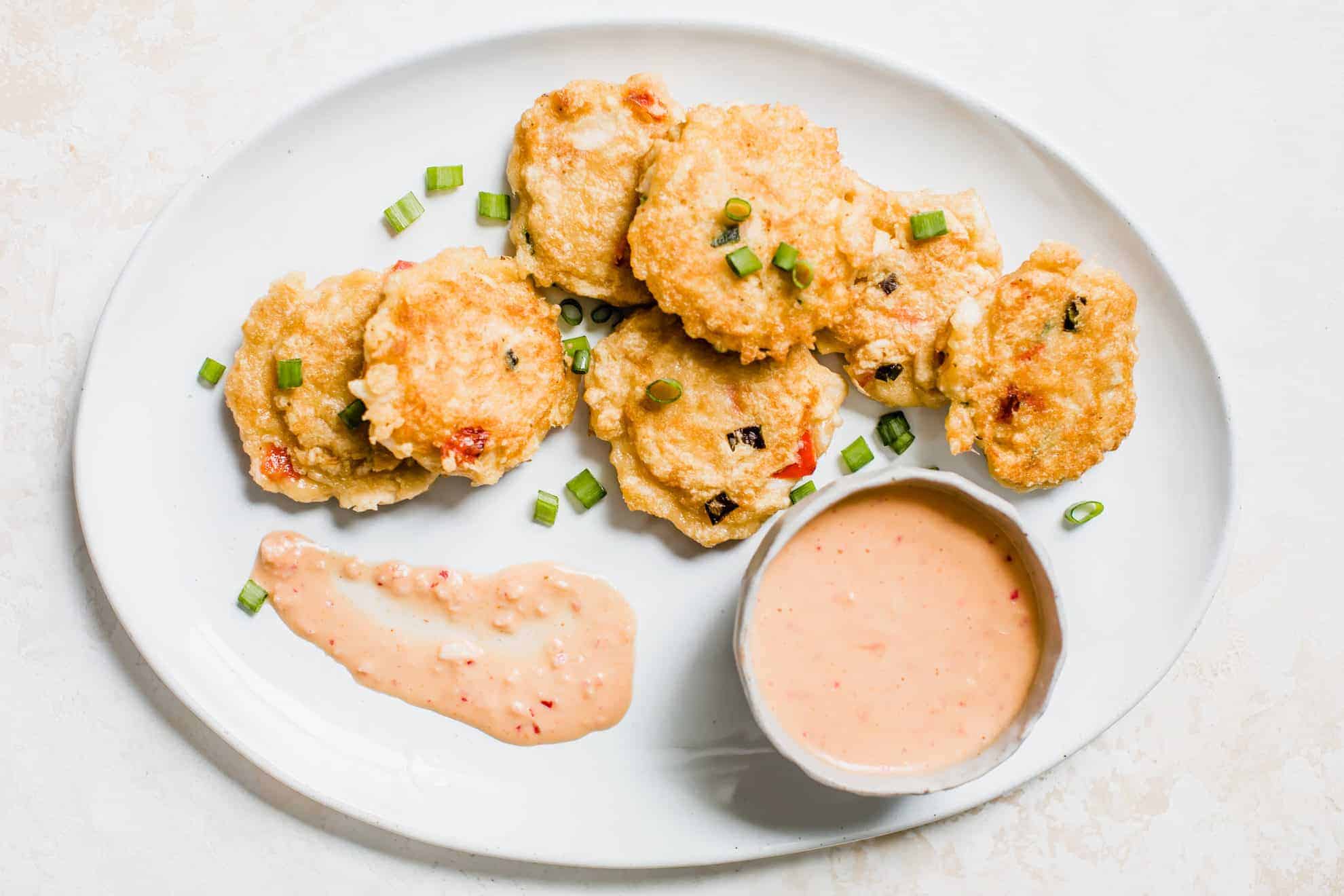 Pan-Fried Lump Crab Cakes + Spicy Remoulade