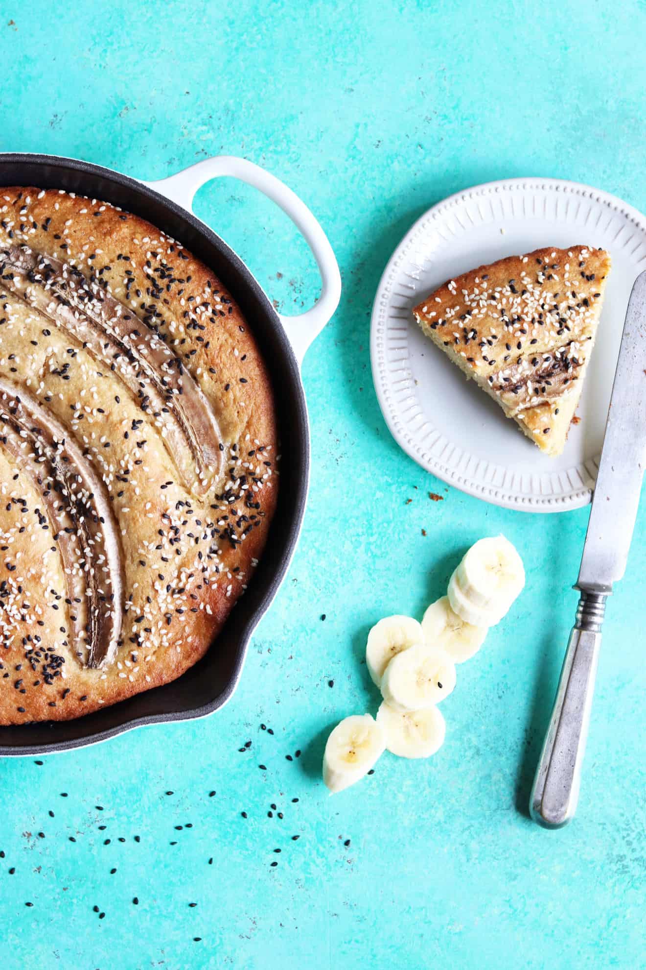 Tahini Banana Bread Skillet Tahini Banana Bread Skillet