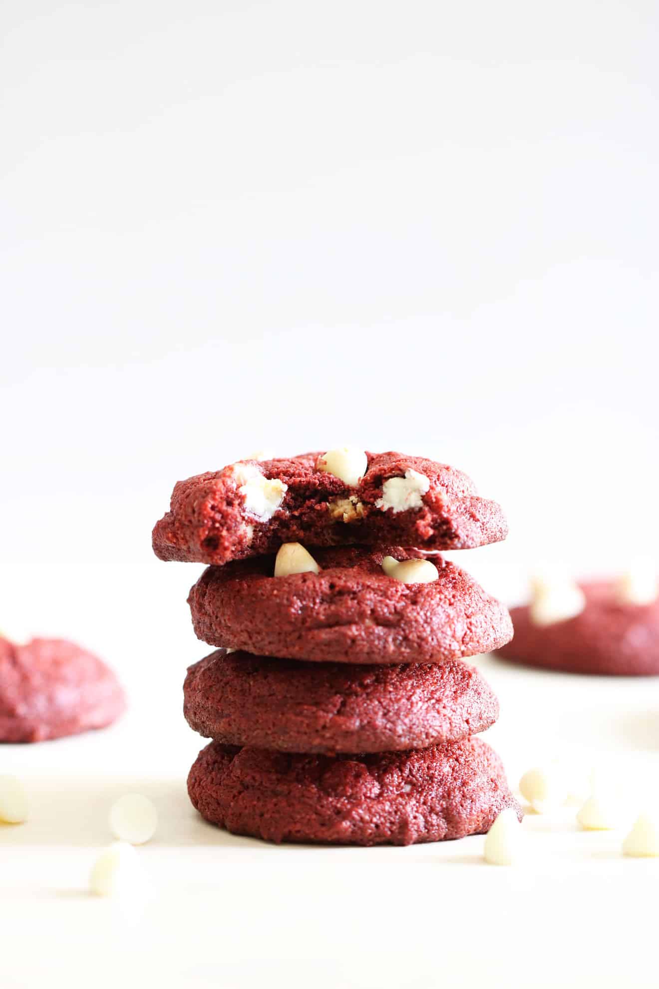 Red Velvet White Chocolate Chip Cookies