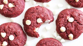 Red Velvet White Chip Cookies - Cookie Madness