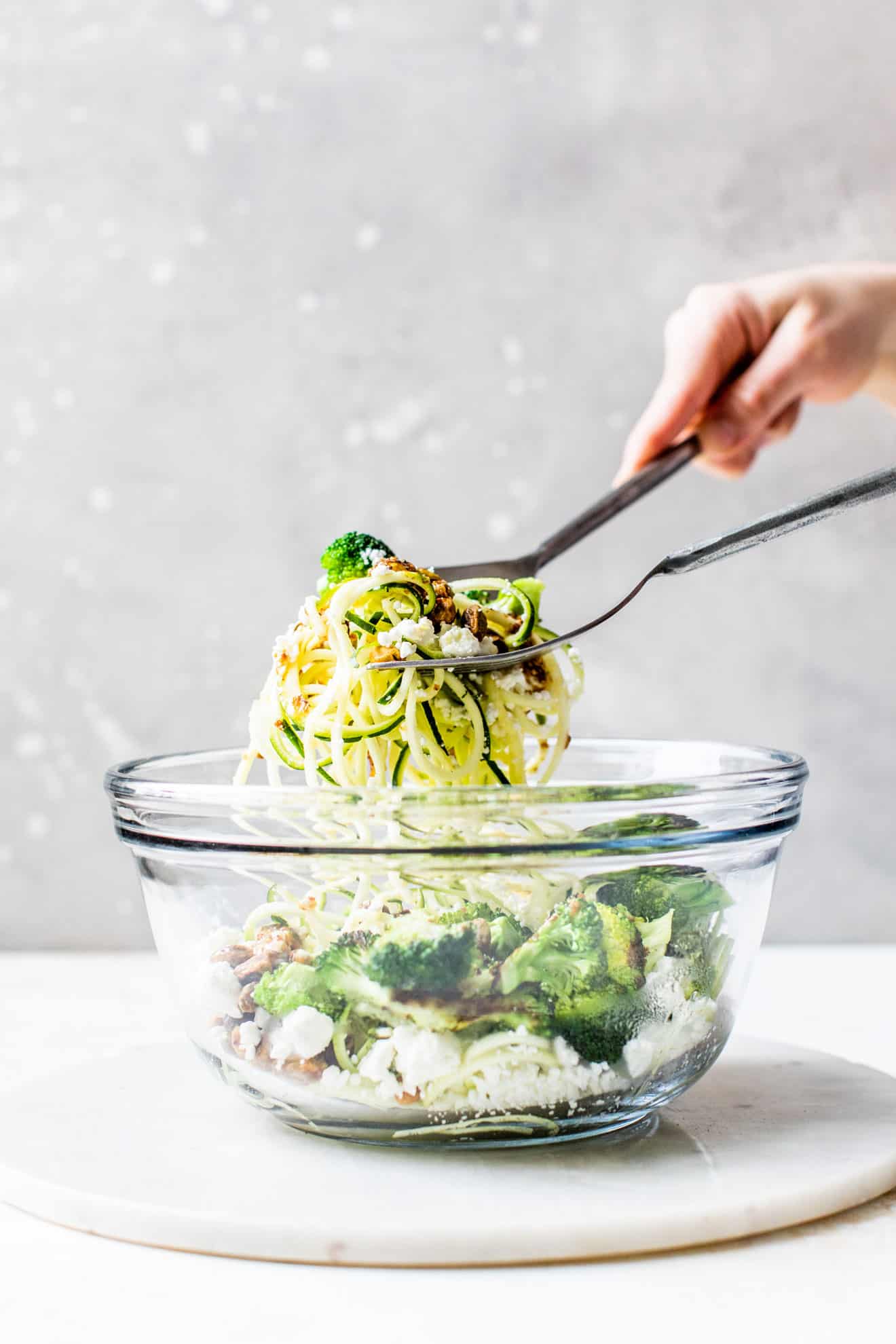 Broccoli Pistachio Zoodle Salad