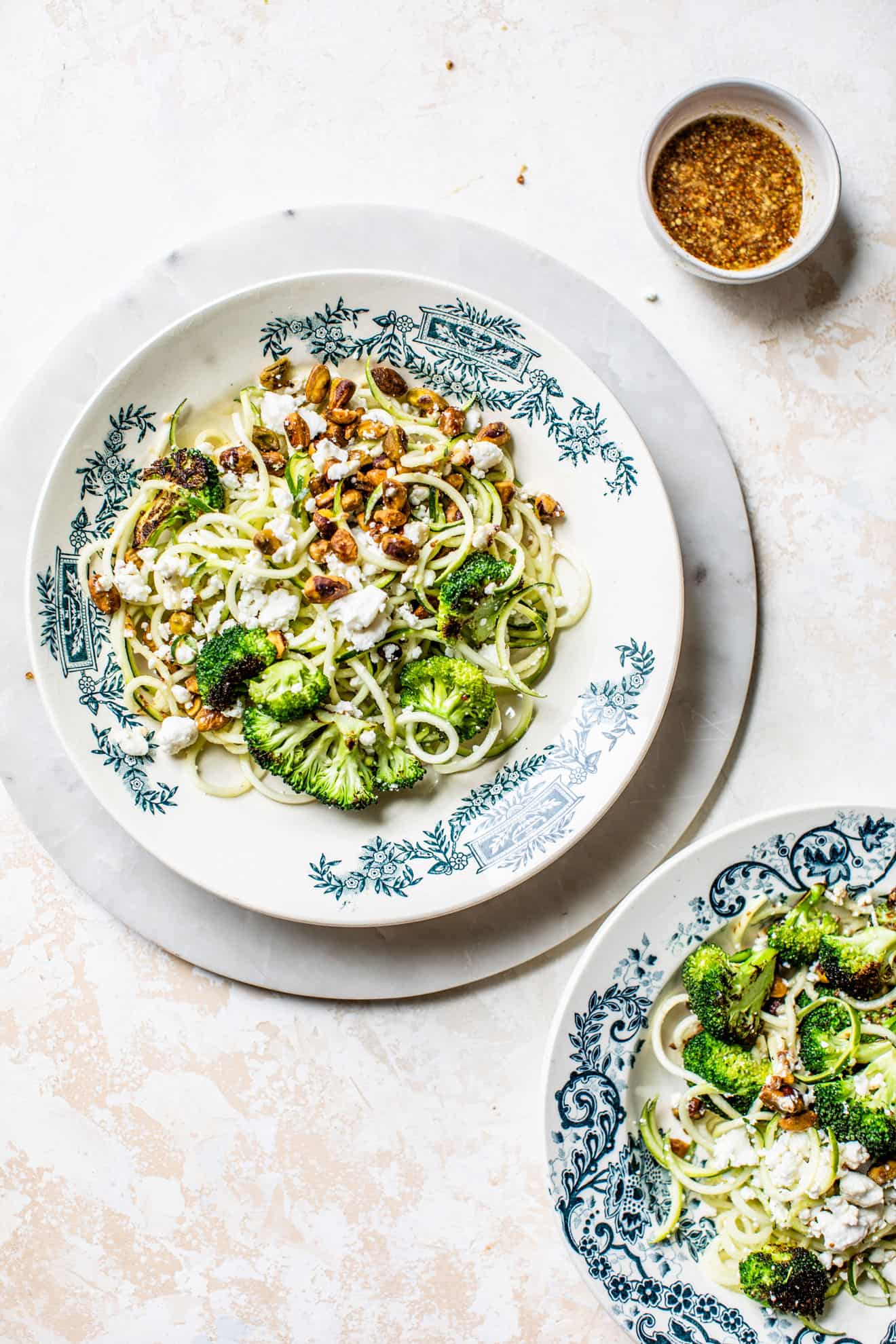 Broccoli Pistachio Zoodle Salad