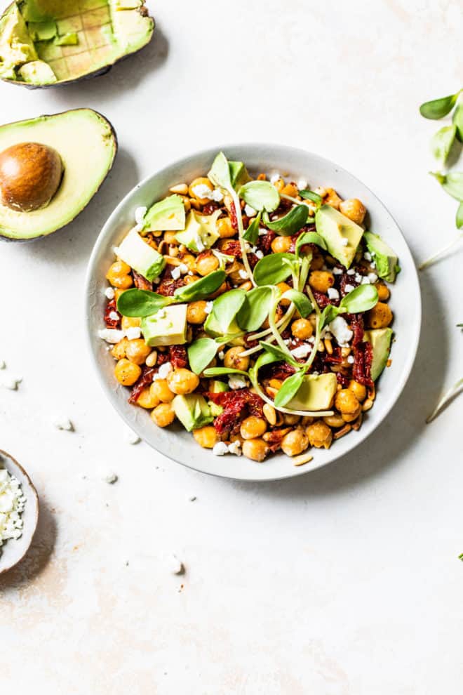 Sun-Dried Tomato Chickpea Salad - The Toasted Pine Nut