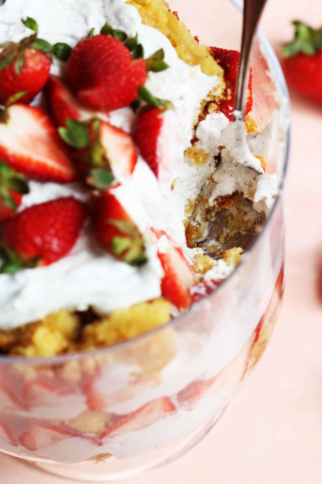 Strawberry Coconut Whip Trifle
