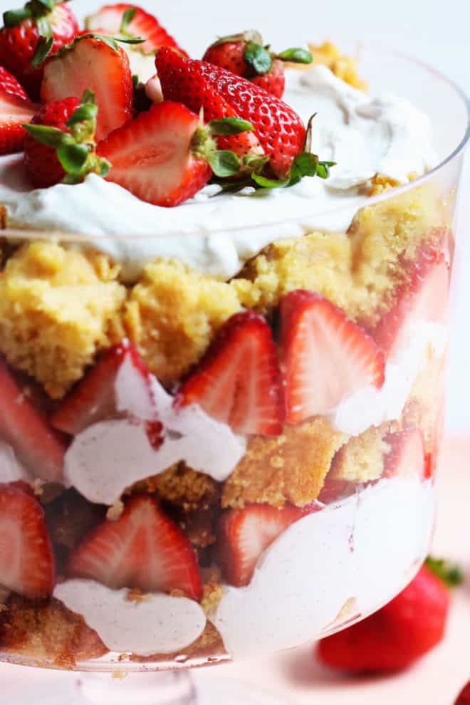 Strawberry Coconut Whipped Cream Trifle - The Toasted Pine Nut