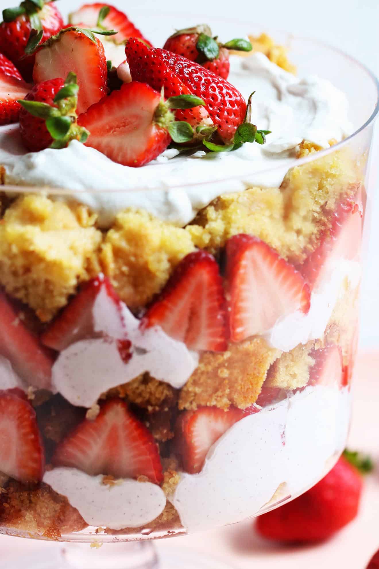 Strawberry Coconut Whip Trifle