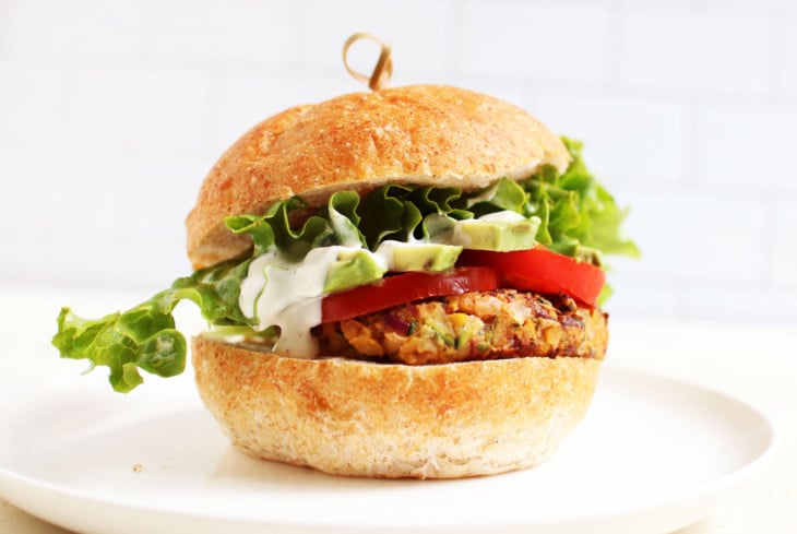 Vegan Zucchini Chickpea Burgers - The Toasted Pine Nut