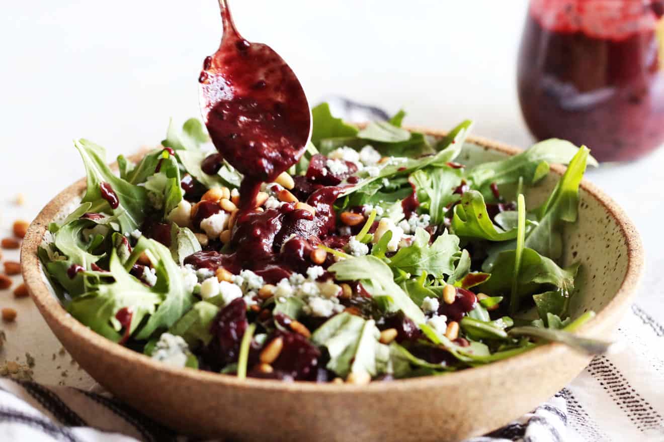Roasted Beet Salad + Blueberry Vinaigrette