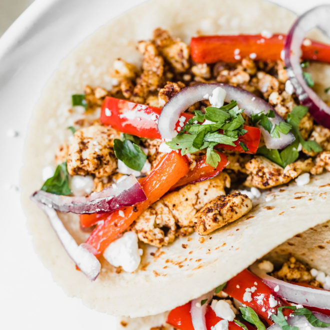 Spicy Vegetarian Tofu Tacos - The Toasted Pine Nut