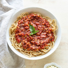 Hearty & Satisfying Vegan Lentil Bolognese - The Toasted Pine Nut