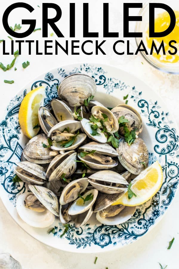 Elevate grilling season with this recipe for Grilled Littleneck Clams + Lemon Butter Sauce! Such a simple and decadent seafood dish! thetoastedpinenut.com #thetoastedpinenut #clames #littleneckclams #grilled #grilling #grillrecipes #buttersauce