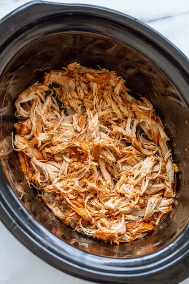 Slow Cooker Apple BBQ Chicken - The Toasted Pine Nut