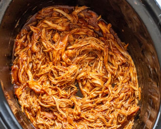 Slow Cooker Apple BBQ Chicken - The Toasted Pine Nut